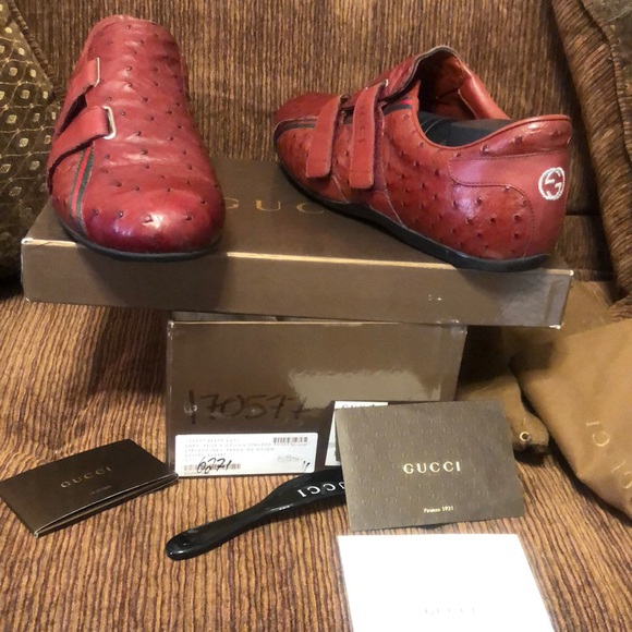 Gucci ostrich sneakers 170577  size 11G / 12 US. - Picture 3 of 15